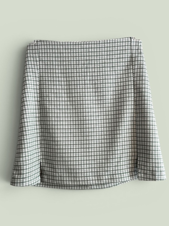 Brandy Melville Dresses & Skirts - John Galt Brandy Melville Green Checked A-Line Mini Skirt Size XS (est)